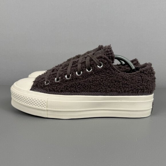 Converse Chuck Taylor All Star Platform Low Shoes Cozy Sherpa Violet Ore Women 7 - Picture 3 of 9